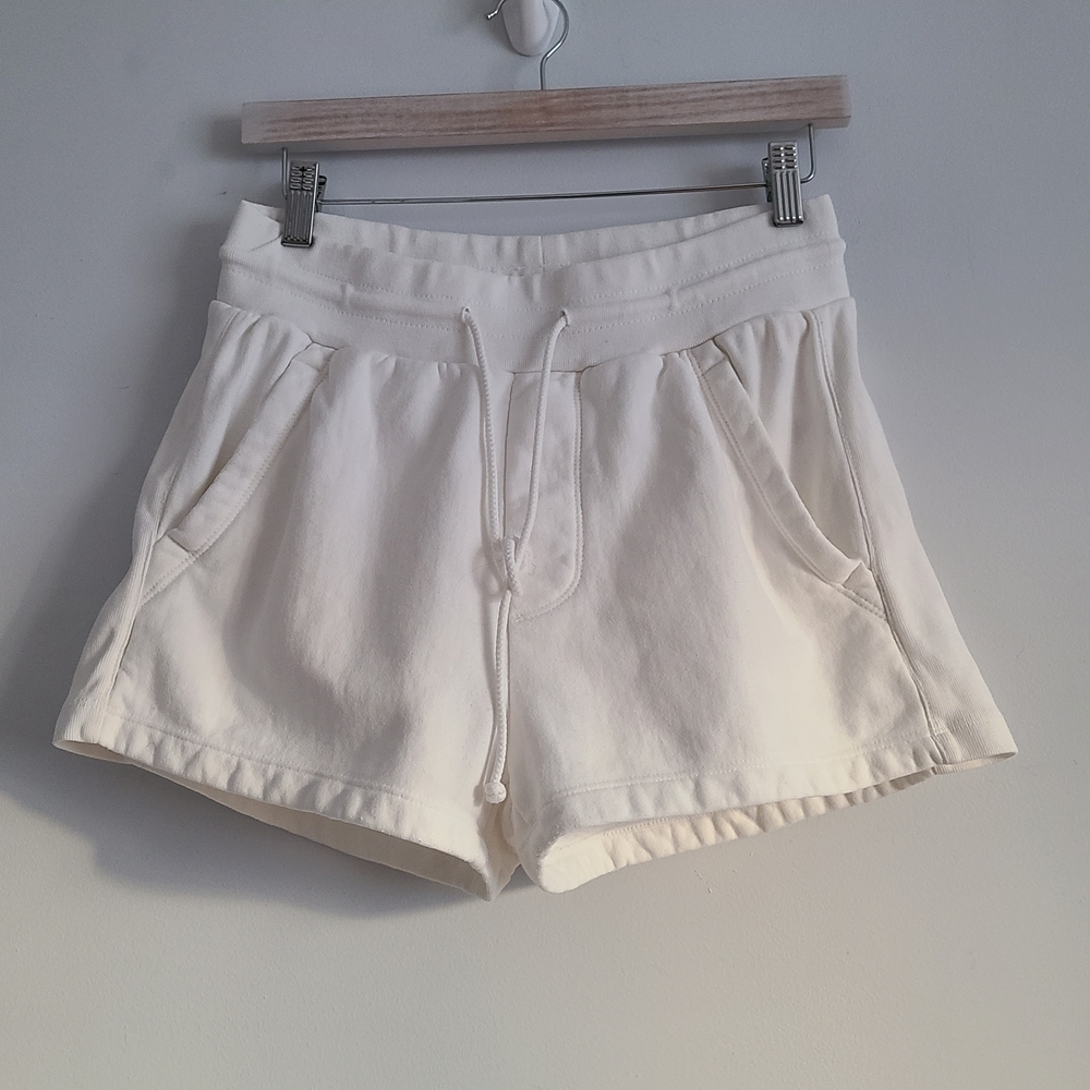 Brandy Melville White Cotton Athletic Shorts Size S